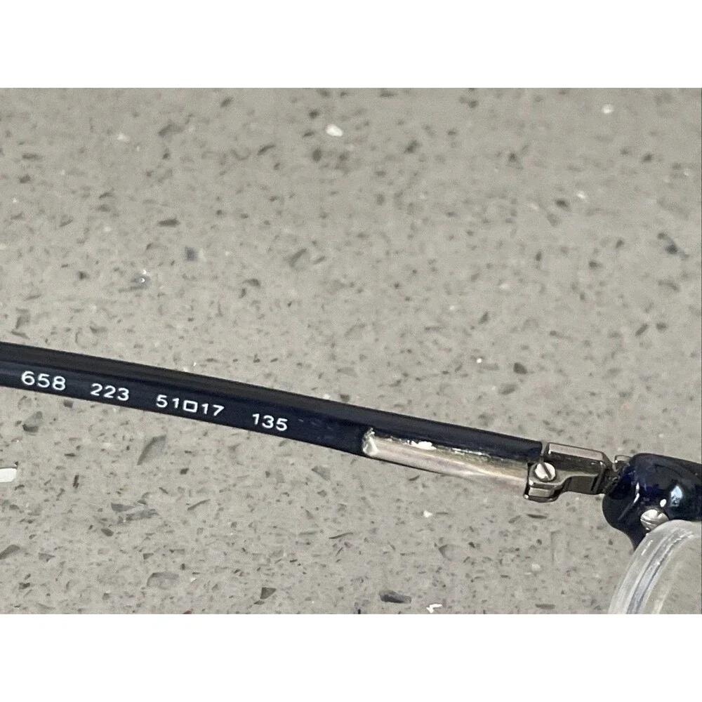 Emporio Armani EA 658 223 BLUE EYEGLASSES GLASSES FRAMES ONLY 51-17-135mm Italy